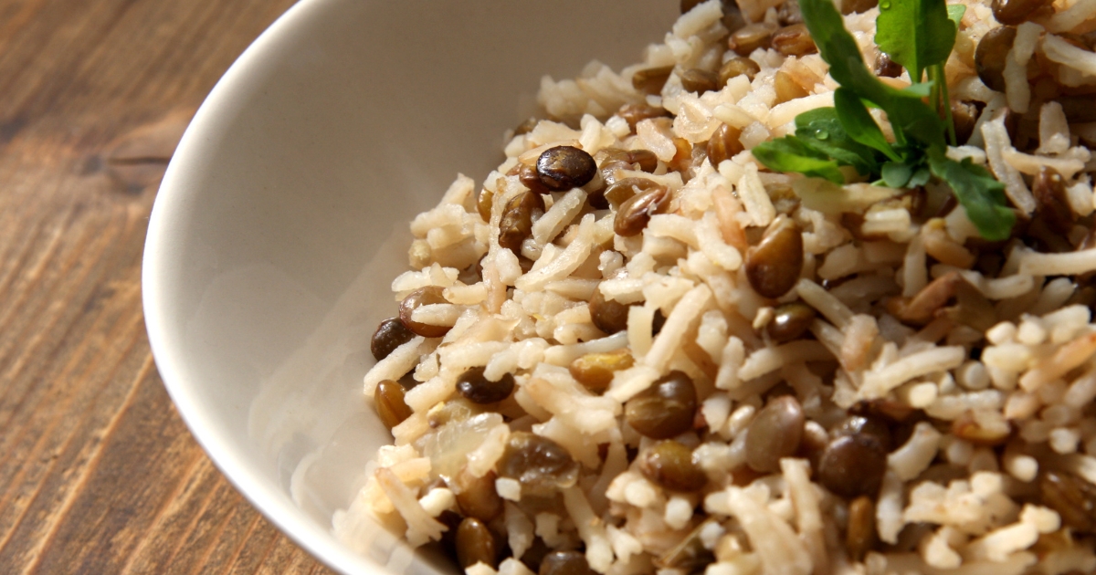  Receita de arroz com lentilha