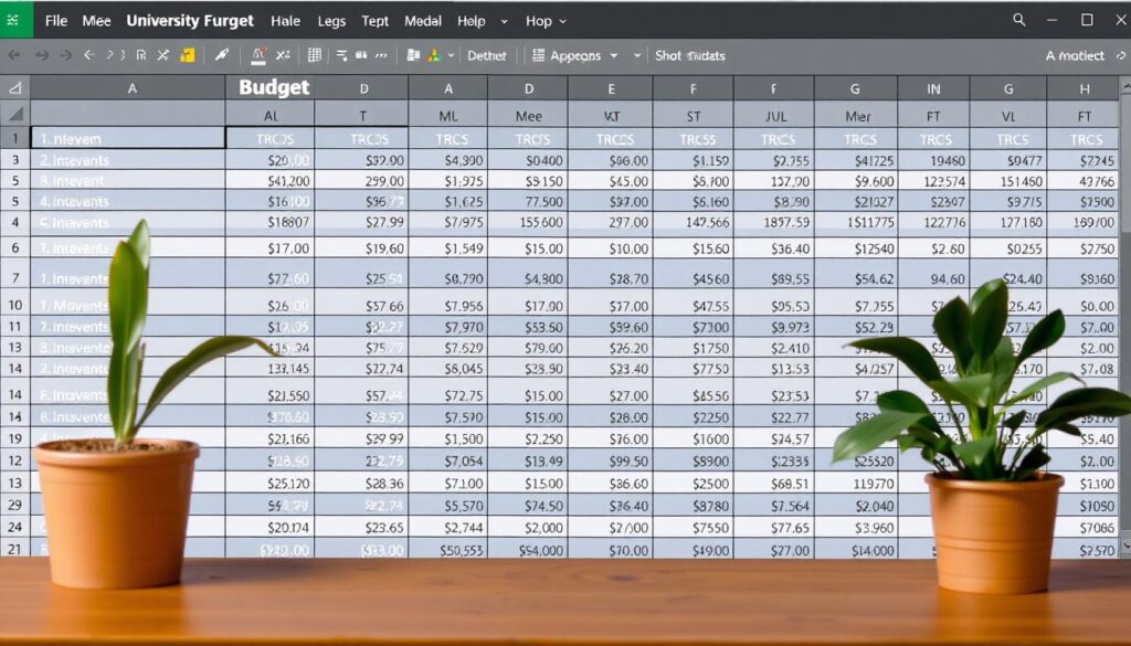 planilha orçamento universitário download